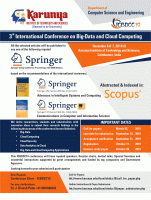 3rd International Conference on Big Data and Cloud Computing ICBDCC 2019 International Conference Poster